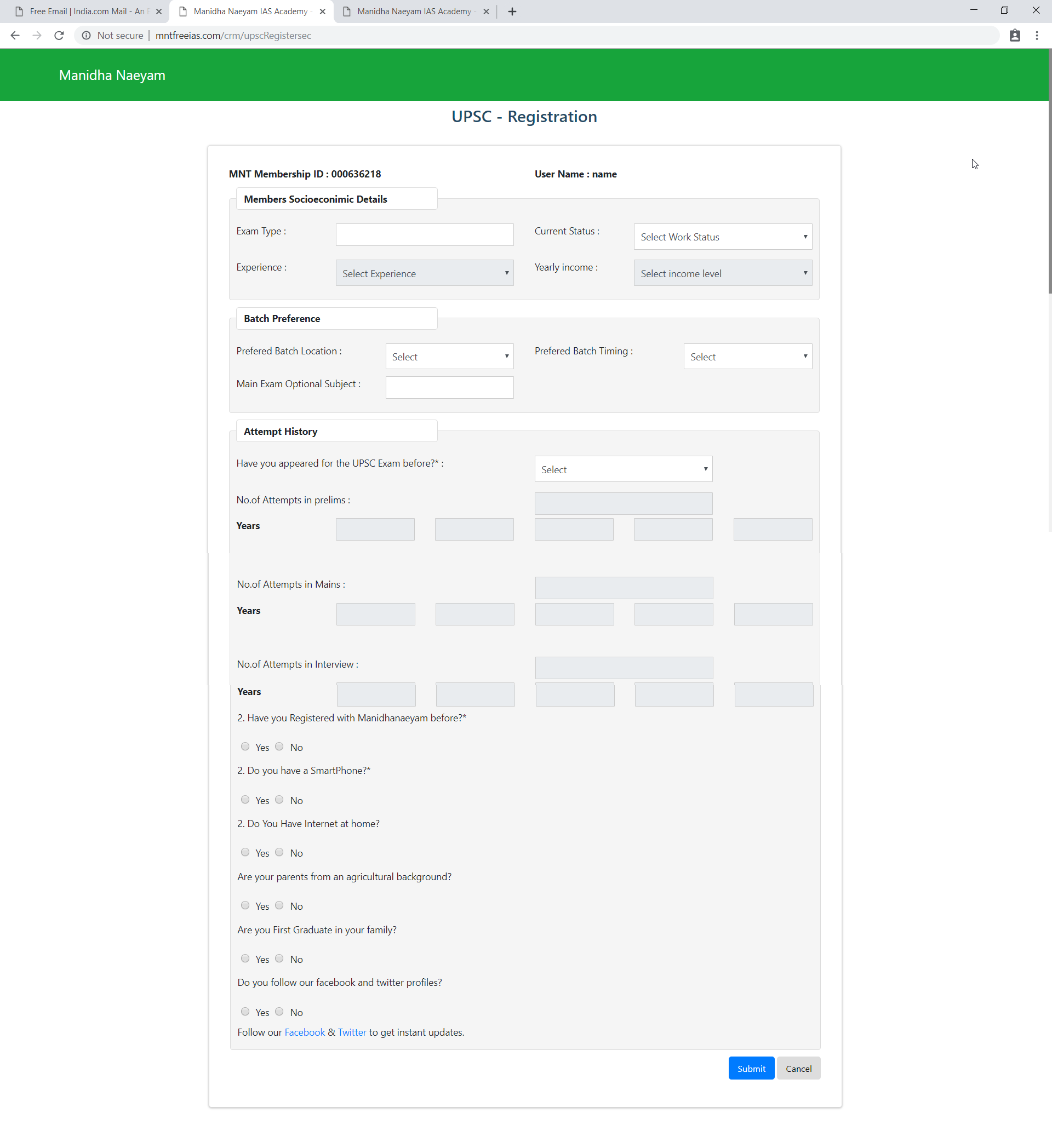 How to apply for Manidhaneyam 2019 Step 7