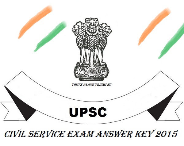 UPSC Civil Service Exam Answer Key 2015